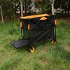 SKRAN 450 LBS Camping Double Decker Large Capacity Wagon Cart with Extended Lower Shelf and 360° Rotating Wheels,for Camping,Shopping,Beach - 2 of 4