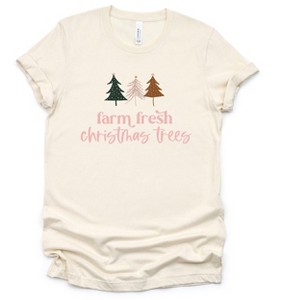 Simply Sage Market Women's Boho Farm Fresh Christmas Trees Short Sleeve Graphic Tee - 1 of 3