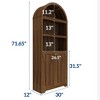 72" Tall Arched Pantry Cabinet, Kitchen Pantry Cabinet with Adjustable Shelf & Handles, Wood Storage Cabinet for Dining Room, Kitchen, Living Room - 2 of 4