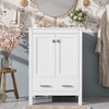 Grungis Bathroom Vanity with Single Combination Under Counter Sink and Soft Closure,Bathroom Storage Cabinet with 2 Doors and a Drawer - 2 of 4