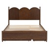TiramisuBest Queen Upholstered Platform Bed with LED Frame, Twin XL Trundle & 2 Drawers, Pink Linen Fabric, Stylish & Functional - 4 of 4