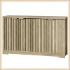 Jojoka Fluted Sideboard Buffet Cabinet with 4 Doors & Adjustable Shelves, Modern Wood Storage Credenza for Dining Room, Kitchen, Living Room - 4 of 4