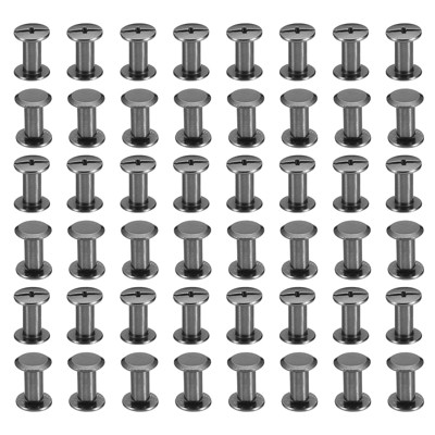 Unique Bargains Steel Leather Belt Scrapbook Binding Kits M5 Chicago Screws 100 Sets