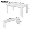 CAVINAS Dining Table Set for 4 Farmhouse Rectangular 3-piece Dining Set with 2 Wood Benches for Kitchen - 4 of 4