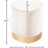 Meridian Furniture,Heart Velvet Ottoman/Stool - 3 of 4