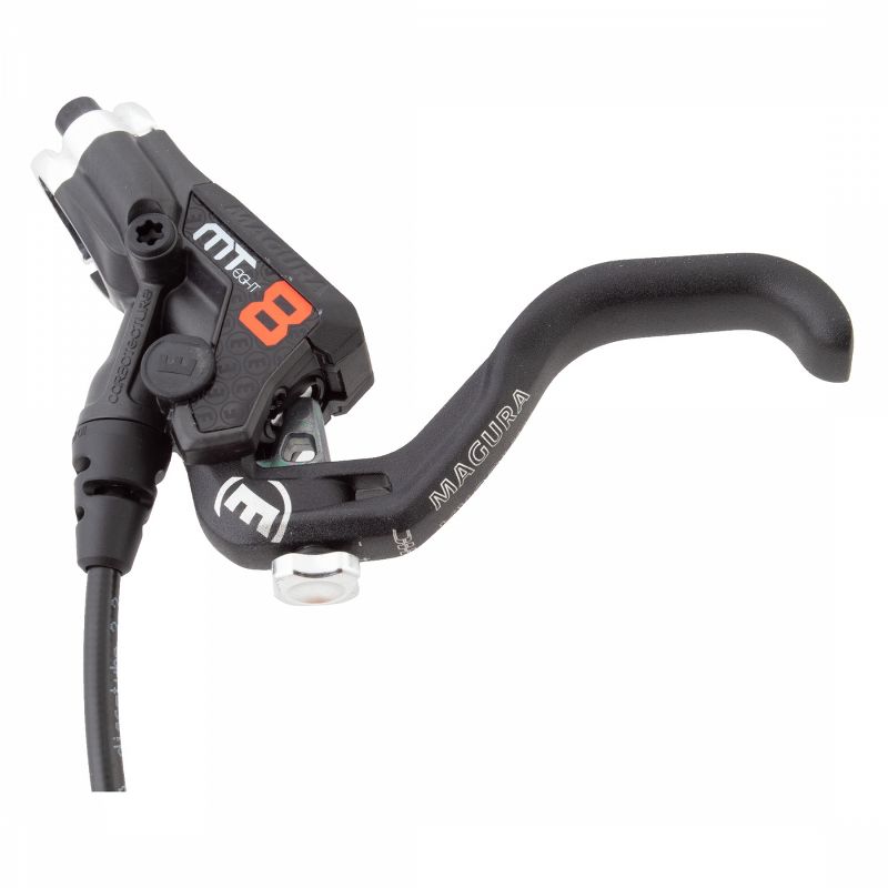 Magura MT8 Pro Disc Brake and Lever - Front or Rear, Hydraulic, Post Mount, Black/Chrome, 3 of 4