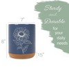 Elanze Designs Kitchen Utensil Holder With Non Slip Cork Base Large 8 Inch Ceramic Storage Crock Botanical Nature Countertop Organizer Farmhouse - 2 of 4