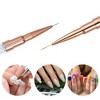 Unique Bargains Nylon DIY Manicure Double Ended Nail Art Brush Rose Gold Tone 1 Pc - 2 of 4