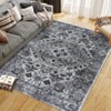 Coolmee Boho Washable Rugs,Vintage Non Slip Ultra Soft Throw Rugs Low-Pile Floor Carpet Rug for Bedroom Entryway Dining Room Dorm, - 2 of 4