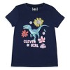 Jurassic World Girls' Movie Film Clever Girl Sleep Pajama Set Shorts Blue - 2 of 4