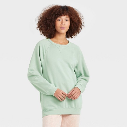 Women's Fleece Pullover Sweatshirt - Universal Thread™ Light Green Xl :  Target