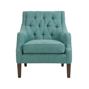 COWLOWN Accent Chair, Transitional Upholstered Chair with Removable Cushion & Wood Legs - 1 of 4
