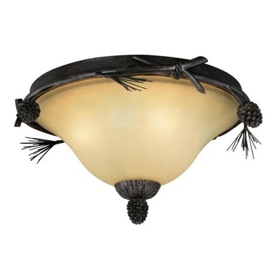 Vaxcel Sierra 3 - Light Flush Mount in  Black Walnut