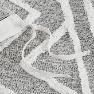 Hayes Gray Cotton Chenille Full/Queen Duvet Cover Set