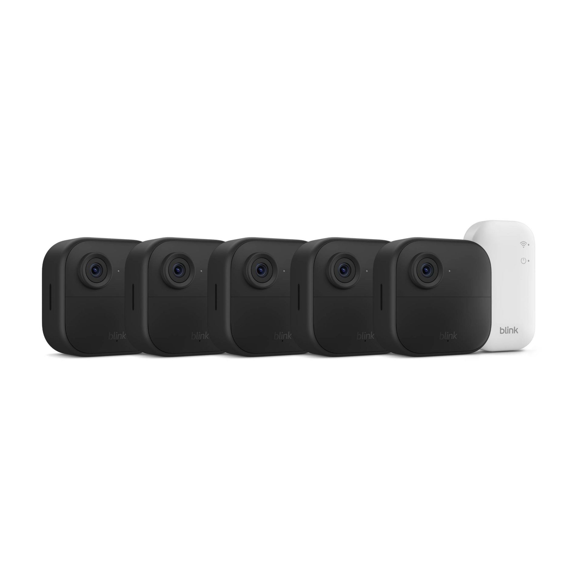 Blink Outdoor 4 Wireless Smart Security Camera, 2 Year Battery Life, 1080p HD , Two-Way Talk, Sync Module Core Included - 5 Camera System