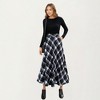 Anna-Kaci Women’s Plaid Maxi Skirt with Soft Flowing Drape, Flattering A-Line Silhouette, and Comfortable Stretch Waistband Detail - 3 of 4
