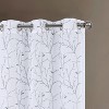 RT Designers Collection Lucia Embroidery Doily Grommet Sheer Curtain Panel Pair Silver - 3 of 4