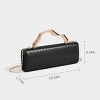 PU Leather Clutch for Women, Multi-functional Woven Texture Evening Gift Bag, Fashionable Hard Vertical Small Square Bag, Golden Magnetic Clasp - 3 of 4