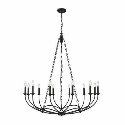 Z-Lite Arabella 12 - Light Chandelier in  Matte Black