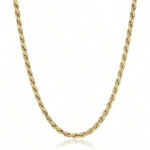 Sterling Silver Diamond Cut Rope Chain Necklace Fashionable, Simple, Heavy and Textured - 1 of 3