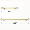 Home Mart Goods Clear Ball Bubbles Gold Modern Curtain Rod For Windows (66" - 120") - 3 of 3