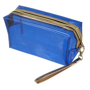 Unique Bargains Travel Toiletry Bag Makeup Bag Organizer Toiletry Organizer Travel Cosmetic Bag Waterproof PVC 1PC - 1 of 4