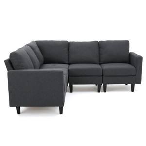 5pc Zahra Sectional Couch Dark Gray - Christopher Knight Home