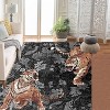 Coolmee Washable Area Rugs for Living Room Soft Vintage Botanical Non Slip Ultra Thin Carpet for Bedroom Dining Room Home Office - 3 of 3