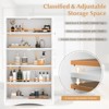 Tangkula Bathroom Floor Cabinet Storage Cabinet w/ 2 Glass Doors 3-Level Adjustable Shelves Anti-toppling Design - 4 of 4