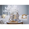 Gulches Decorative Vase - White & Gold Wave Pattern Ginger Jar with Lid (12") - 3 of 4