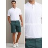 INSPIRE CHIC Men's Short Sleeve Lightweight Regular Fit Casual Business Work Solid Polo Shirts - 4 of 4