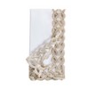 Saro Lifestyle Braided Bliss Shimmer Border Napkin (Set of 4), Gold, 20"x20" - 2 of 3