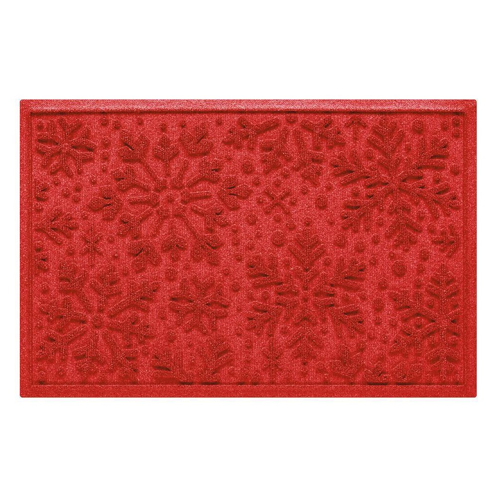 Photos - Doormat Bungalow Flooring WaterHog® Snowflake 2'x3' Door Mat - Solid Red 