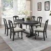 GDFStudio Lindsay Mid-Century Retro Solid Wood and Fabric Upholstered Dining Chairs with Spindle Legs(Set of 2) - 2 of 4