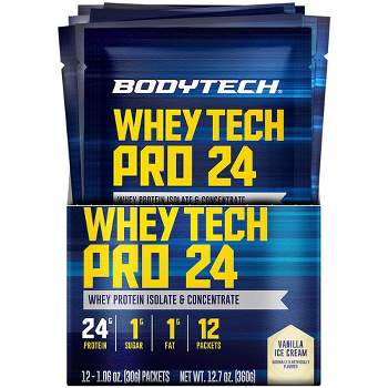 BodyTech Whey Tech Pro24 Powder Vanilla Ice Cream (12, 1oz Packets)