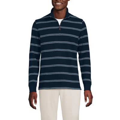 Lands' End Men's Bedford Rib Casual Quarter Zip Sweater