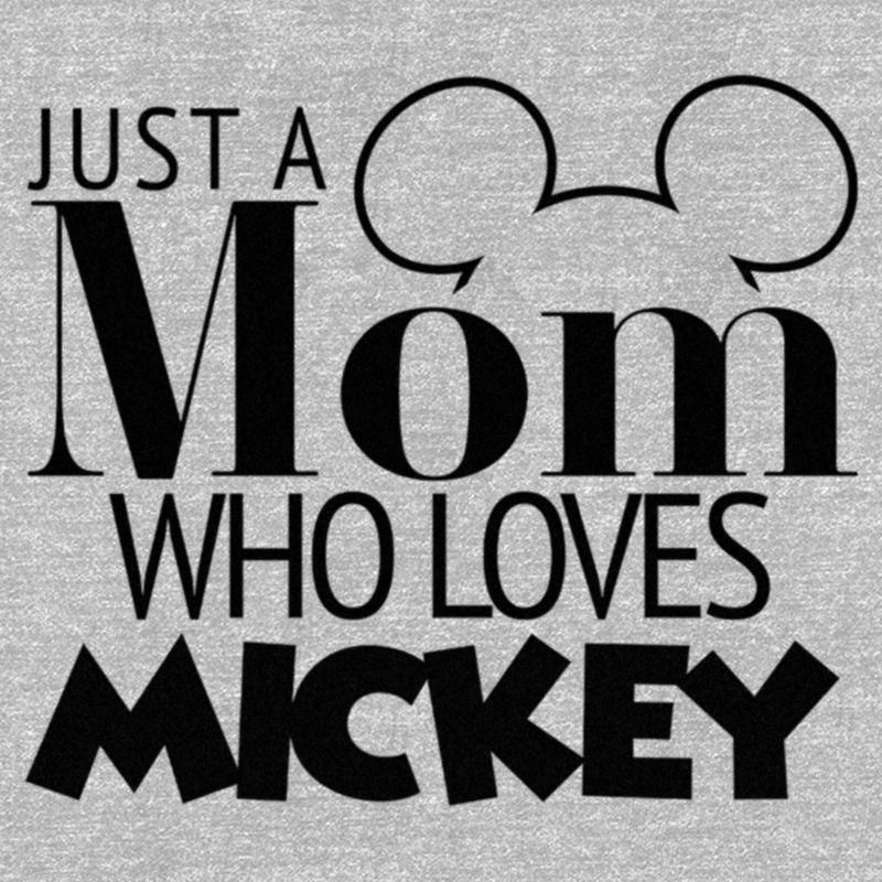Women's Mickey & Friends Just a Mom Who Loves Mickey T-Shirt, 2 of 5