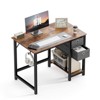 CAVINAS Home Office Desk 40" L Modern Computer Desk with 2 Storage Drawers, Shelf and Hook for Study, Work - 4 of 4