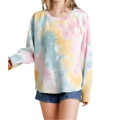 Women's Raglan Sleeve Raw Edged Top - umgee