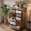 GDFStudio Mavi 27.76'' Vintage Wooden Accent Chest with 6 Drawers and 2 Doors - 2 of 4