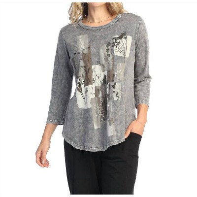 Women's Mariposa Mineral Wash Curved Hem Top - Jess & Jane