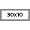 PosterPalooza | Panoramic Distressed Black Picture Frame - UV Acrylic, Foam Board Backing, Hanging Hardware - 2 of 4