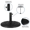 Emma and Oliver Universal Black Cement Patio Umbrella Base - Weatherproof - 19.25" Diameter - image 2 of 4