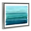 Stupell Industries Turquoise Gradient Shape Painting Black Floater Framed Canvas Wall Art - 3 of 4
