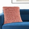 HomeRoots 20" Coral Shag Throw Pillow - 2 of 4