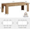 Lantine 78.7-Inch Large Dining Table for 6-8, Rectangle Farmhouse Kitchen Table with Heavy Duty Legs for Kitchen & Dining & Living Room (Natural) - 2 of 4