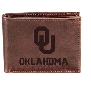 Evergreen NCAA Oklahoma Sooners Brown Leather Bifold Wallet Officially Licensed with Gift Box - 1 of 1