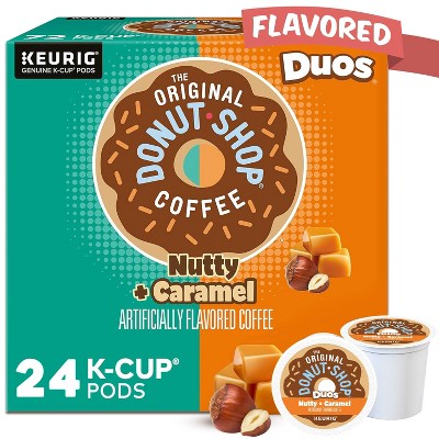 The Original Donut Shop Duos Nutty + Caramel Keurig Single-Serve K-Cup Pods, Medium Roast Coffee - 24ct