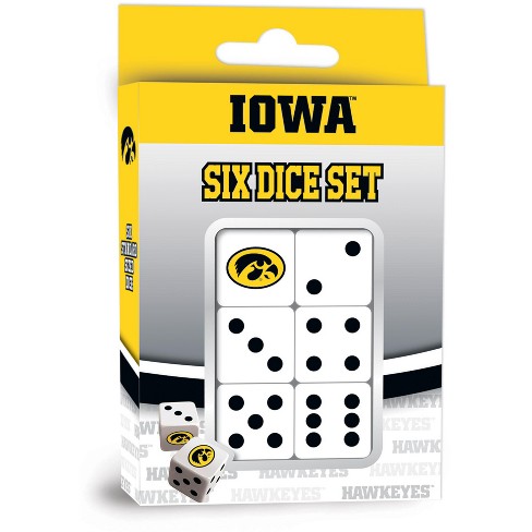 MasterPieces Officially Licensed NCAA Iowa Hawkeyes - 6 Piece D6 Gaming Dice Set Ages 6 and Up - image 1 of 4