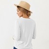 Anna-Kaci Women's Long Sleeve Square Neck Top with Front Pleat Detailing and Relaxed Fit - 3 of 4